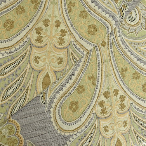 Gray/Light Green/Multi Paisley Jacquard Home Decor Fabric DFW61985