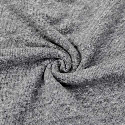 Heather Gray 1x1 Slubbed Ribbed Knit DFW11906