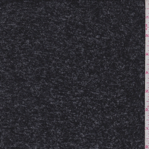 *1 1/4 YD PC--Black/Grey Heather Sweater Knit