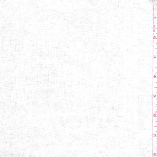 White Silver Metallic Linen Fabric