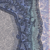 Pearl/Periwinkle/Blush Baroque Silk Chiffon Fabric