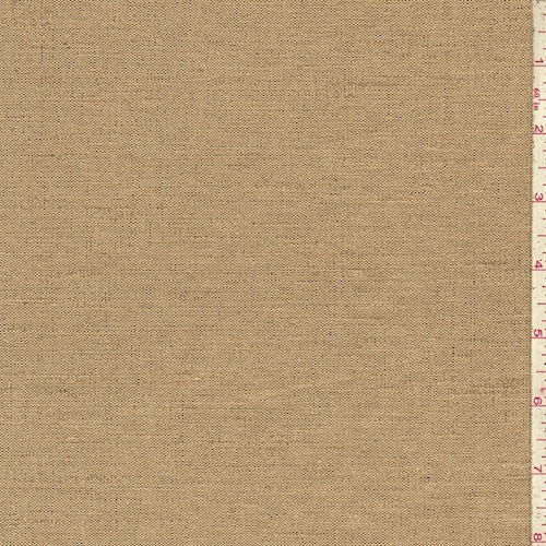 Sand Gold Metallic Linen Fabric