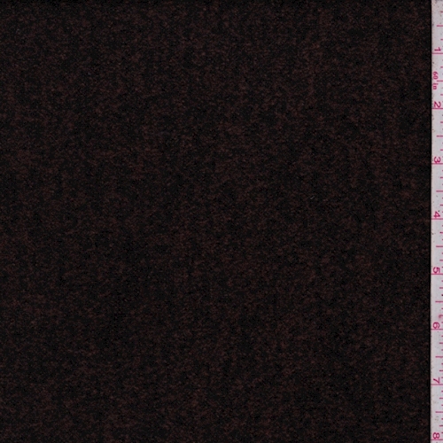 Mocha/Black Semi-Opaque Brushed Wool Blend Twill Jacketing Fabric