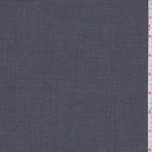 Nickel Gray Wool Blend Twill Suiting Fabric