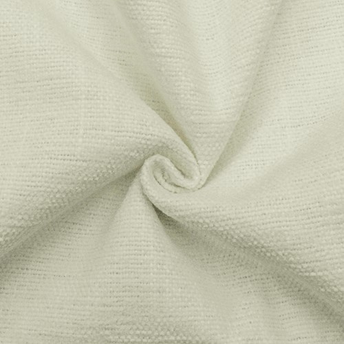 Powdered White Slubbed Textured Chenille Decorating Fabric DFW60608