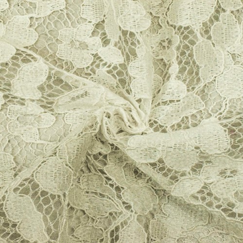 Classic White Floral Lace Fabric APS00682