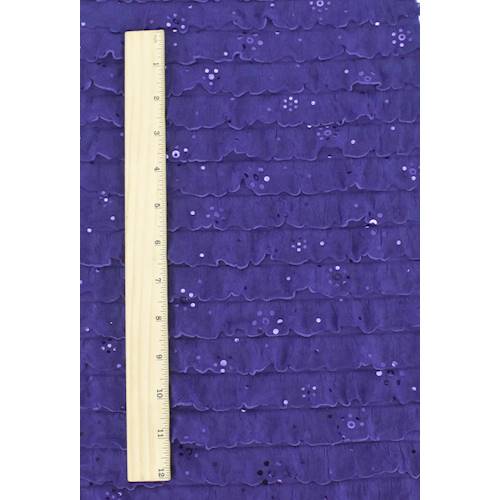 *4 YD PC-Violet Purple Dot Ruffle Knit