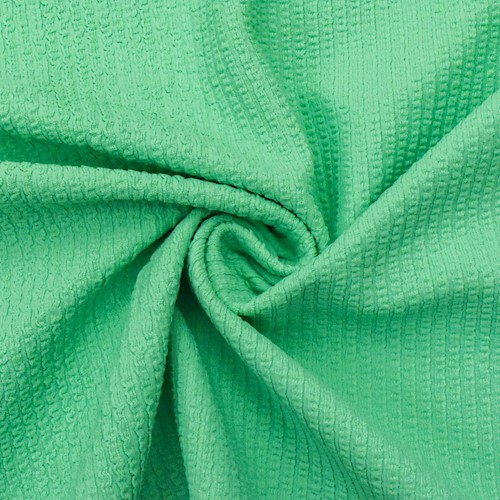 Aquatic Green Famous Make Textured Stripe Yoga Wear Fabric DFW11993