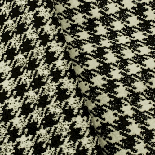 Black/ivory Houndstooth Famous Make Yoga Wear Fabric DFW11996
