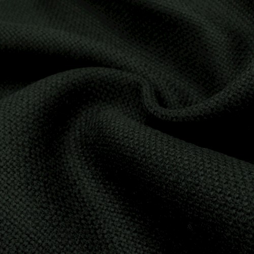 Ink Black Wool Blend Dobby Suiting APS00737