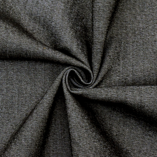 Black Vintage Stretch Denim Woven Fabric