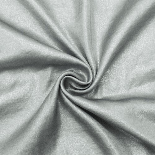 Metallic Ice Gray Shiny Satin Like Twill Woven Fabric APS00594 