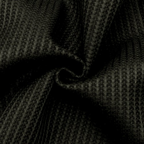 Obsidian Black Textured Boucle Dobby Jacketing Fabric APS00675