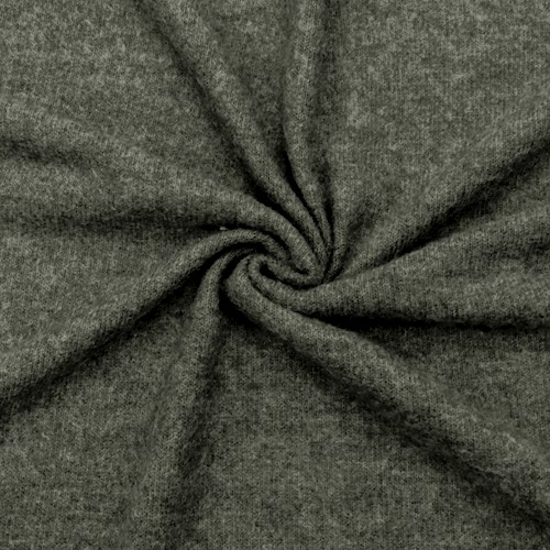 Gray Brushed Fleece Sweater Stretch Jersey Knit Fabric DFW12246