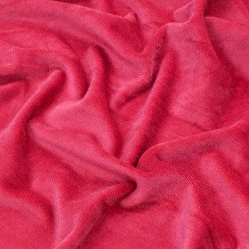 Bright Pink Soft Stretch Velour Knit Fabric