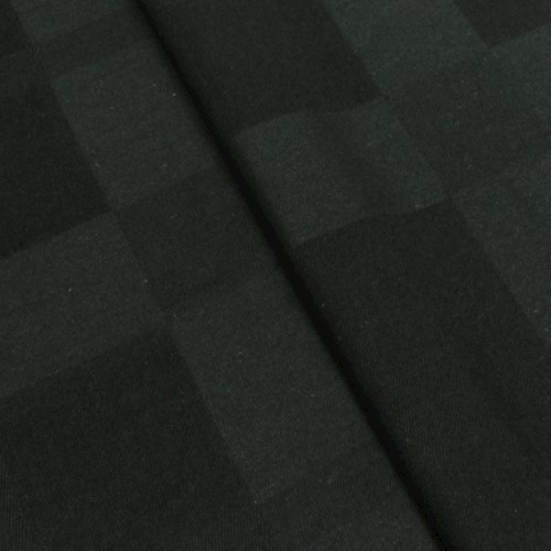 Tonal Black Plaid Twill Wool Blend Suiting Fabric APS00979