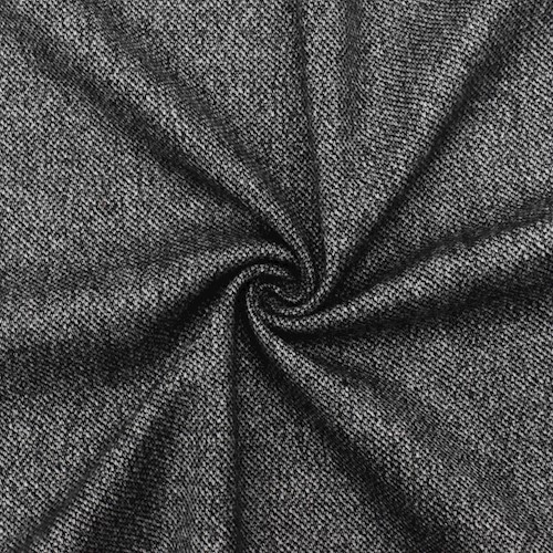 Gray/Black Twill-Like Dobby Wool Blend Jacketing Fabric APS001052