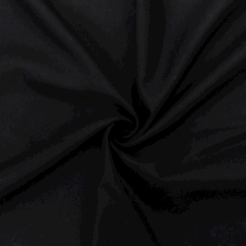 Midnight Black Wool Blend Twill Suiting Fabric APS001054