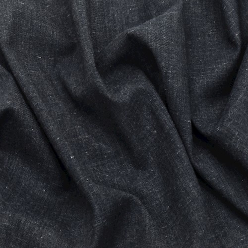 Faded Ash Navy Twill Textured Wool Blend Shirting Fabric APS001058