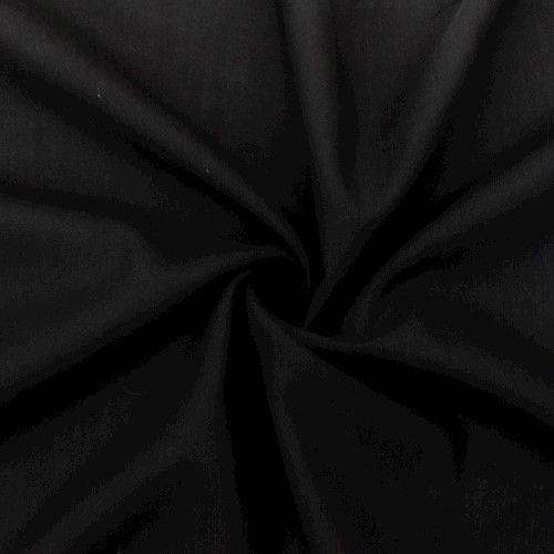 Pitch Black Tropical Wool Blend Shirting Fabric APS001060