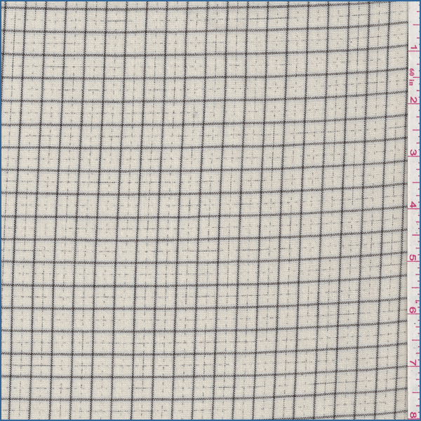 Ecru/Green Plaid Suiting 19288