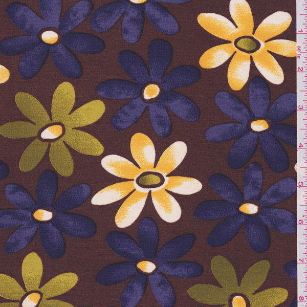 Brown/Purple Floral Faille 19988
