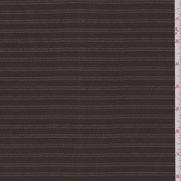 Chocolate Brown Stripe Suiting 21467