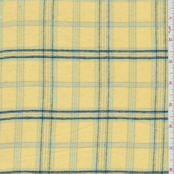 Yellow Plaid Flannel - 21551 | Fashion Fabrics