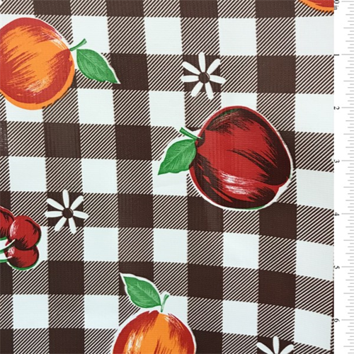 Brown Check Oilcloth Roll