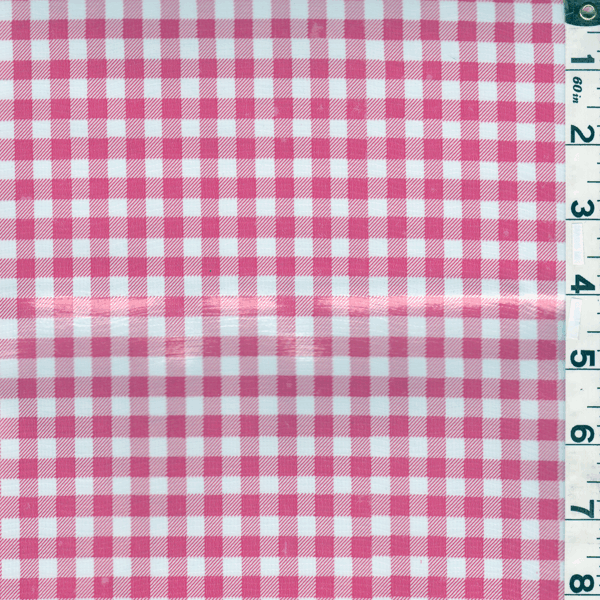 Pink Check Oilcloth Roll OC005R