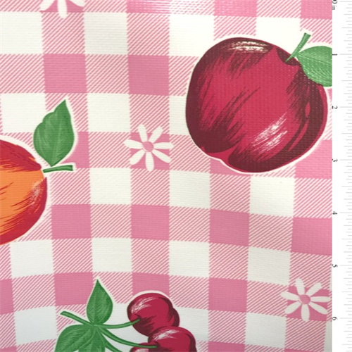 Pink Check Oilcloth Roll