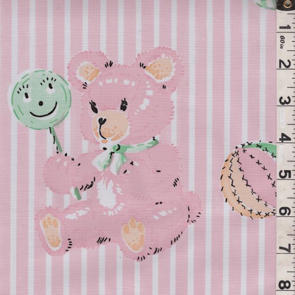 Pink Stripe Oilcloth Roll OC016R