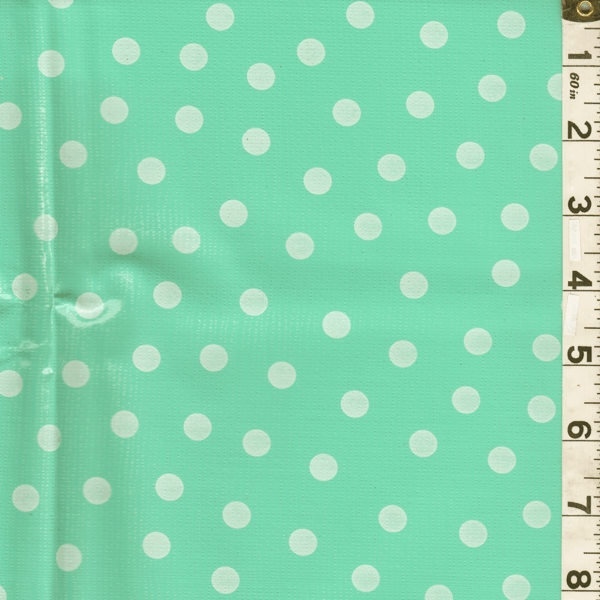 Seafoam Dot Oilcloth Roll OC024R