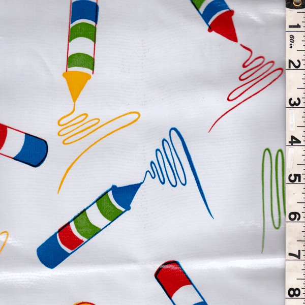 White Crayon Oilcloth Roll OC031R