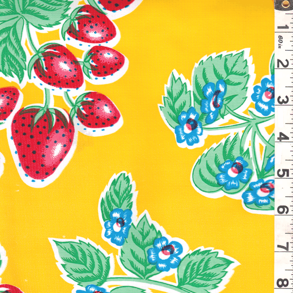Yellow Floral Oilcloth OC032