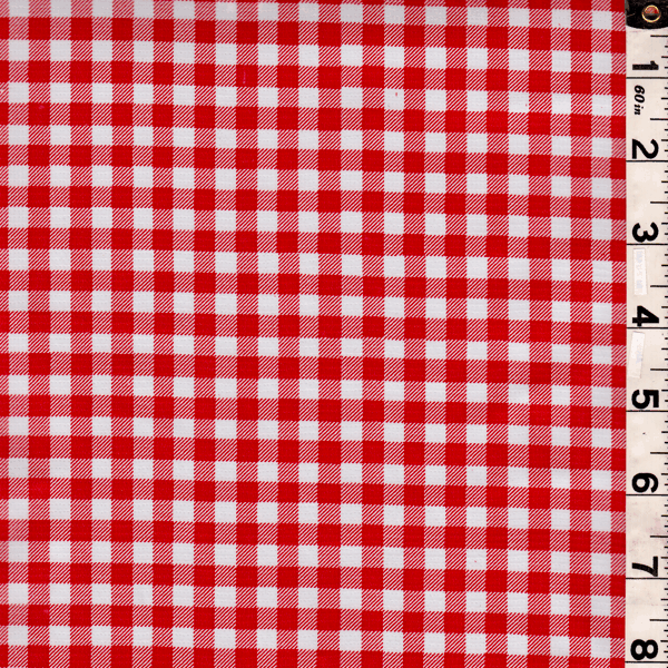 Red/White Check Oilcloth OC049