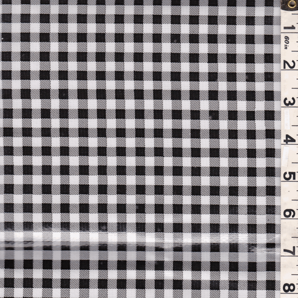 Black/White Check Oilcloth OC050