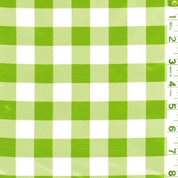 Green Check Oilcloth Roll OC059R