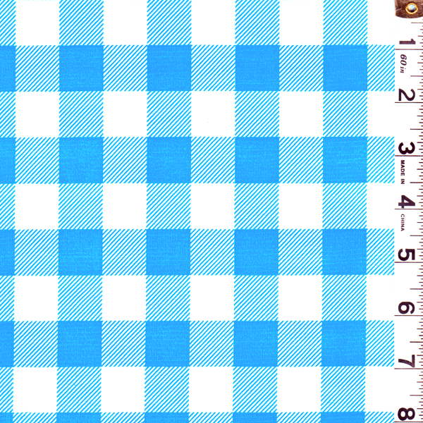 Blue Check Oilcloth OC060