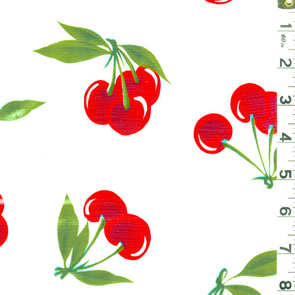 White Cherry Oilcloth Roll OC069R
