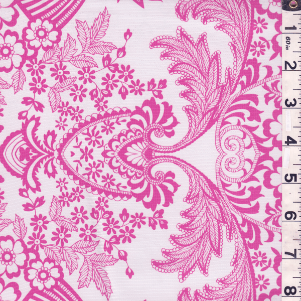 Pink Floral Oilcloth Roll OC074R