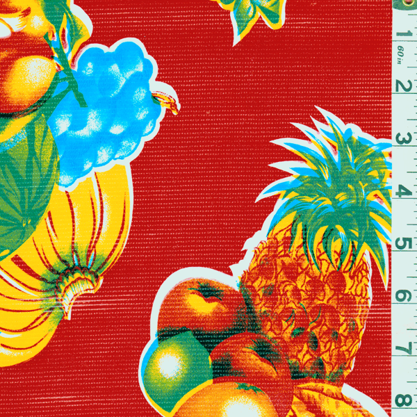 Red Tropical Fruit Oilcloth OC079
