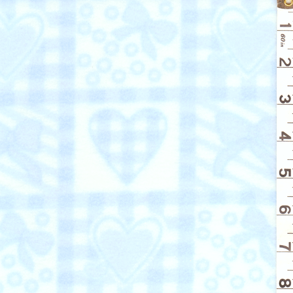 Blue Heart Ribbon Fleece PF0806