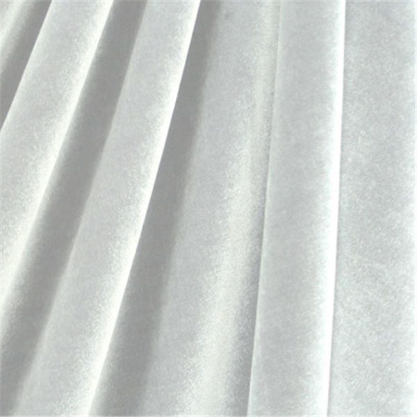 White Stretch Velvet Bolt SHSV030