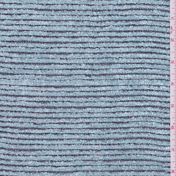 Aqua Blue Ribbed Chenille 23676