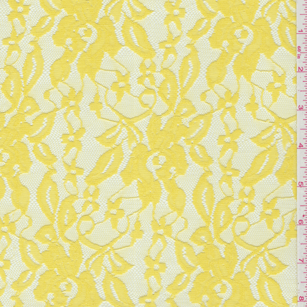 Yellow Stretch Lace 23830 Fashion Fabrics