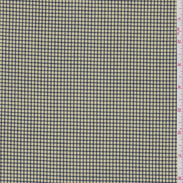 Yellow/Navy Check Shirting 24136