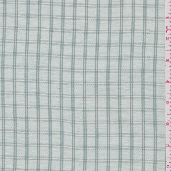 Aqua Green Check Rayon Suiting 24168