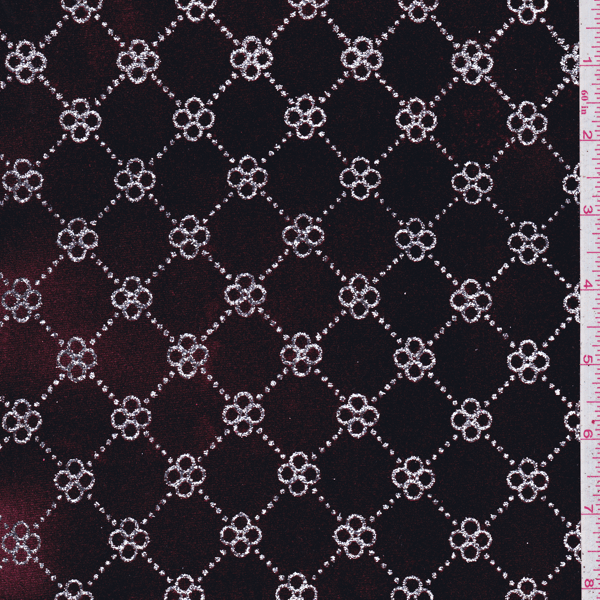Burgundy Stretch Velvet 24285