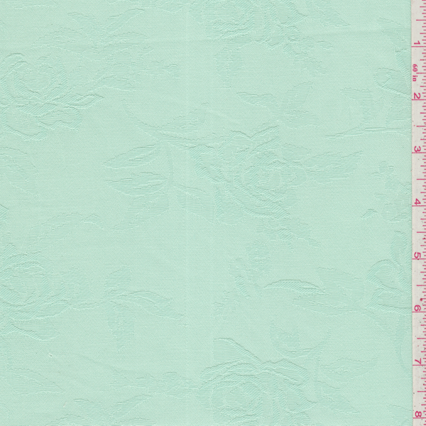 Mint Green Floral Cotton Damask 25324 Fashion Fabrics